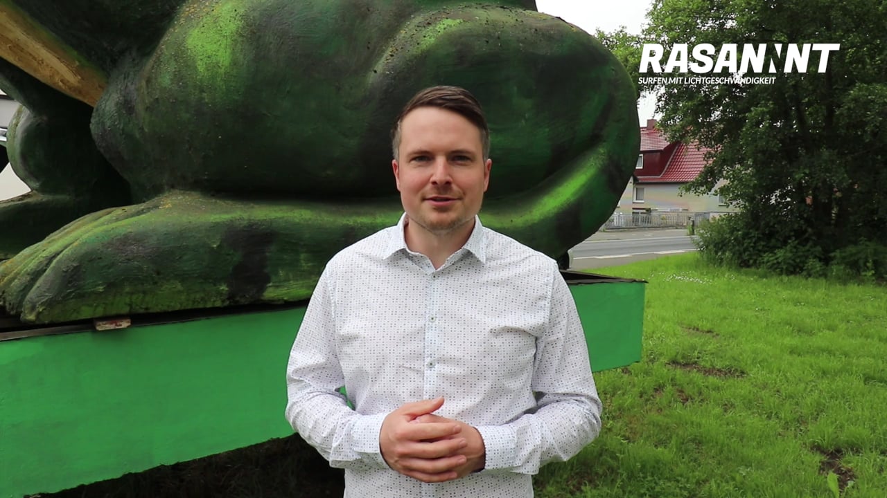 RASANNNT - Ideenstadtwerke Aufsichtsratschef Dominic Herbst zum Ausbaustart in Poggenhagen